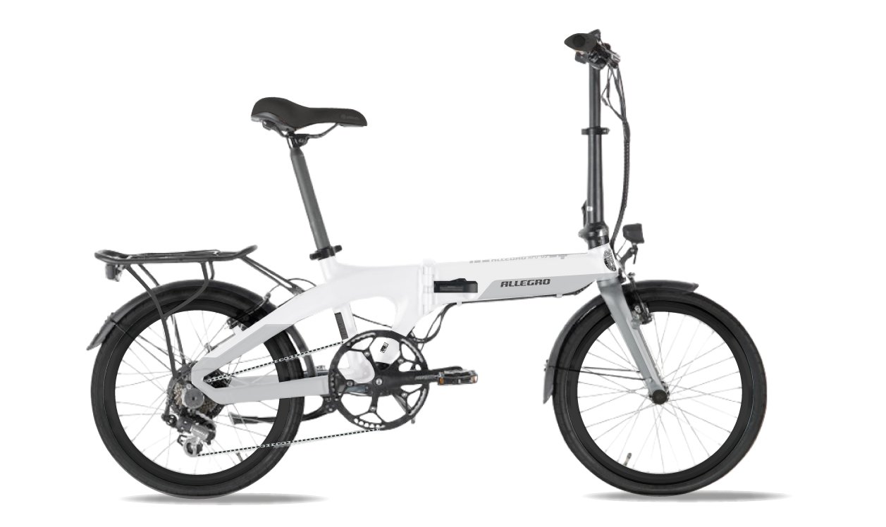 Allegro E-Clips II AFU°02 Purewhite Silverado – Faltbares E-Bike