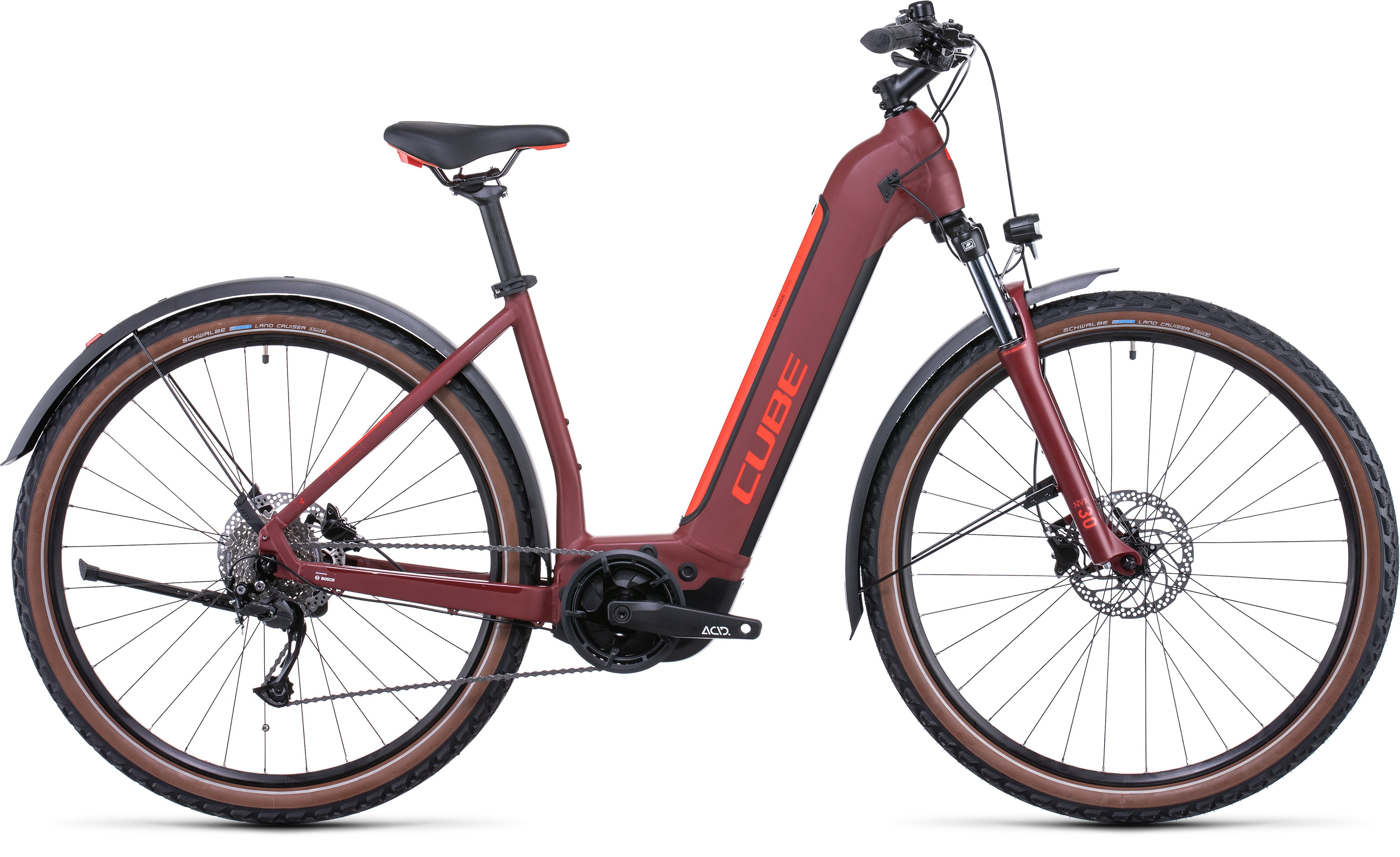 Nuride Hybrid Performance 500 Allroad cadre bas darkred'n'red (Rouge | 46cm / XS)