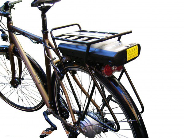 Akkuset Gepäckträgerakku 36V mit Halter und Ladegerät (13,6Ah)