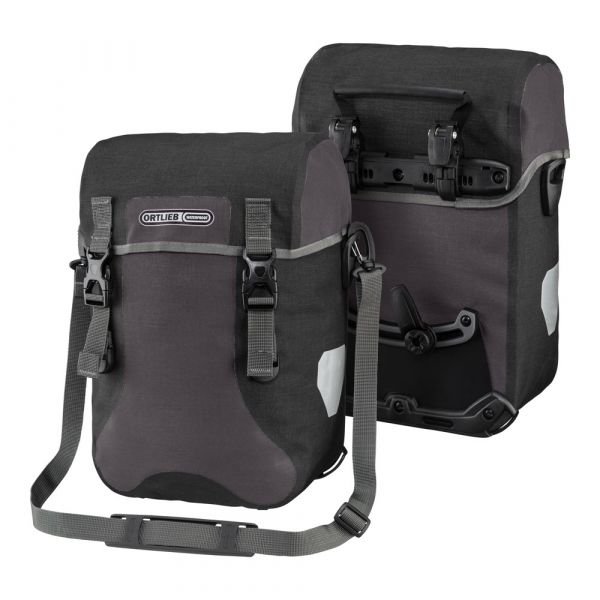 Sport-Packer Plus Ql2.1 Gris Granit-Noir (Paire) (Noir | 2x 15 l)